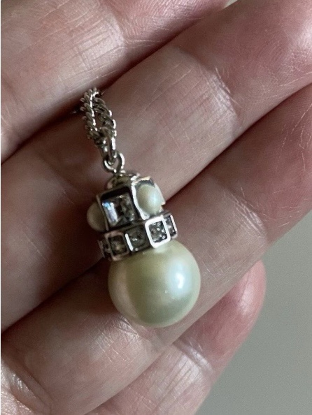Givenchy Silver-Tone Pearl and Crystal Pendant Necklace - Picture 4 of 10